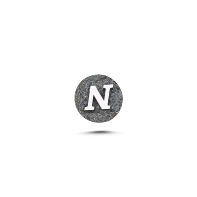 N Letter Magnetic Charm - Dark Silver