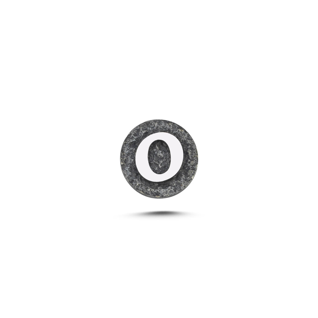 O Harfi Manyetik Charm - Dark Silver