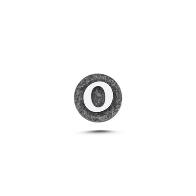 O Letter Magnetic Charm - Dark Silver