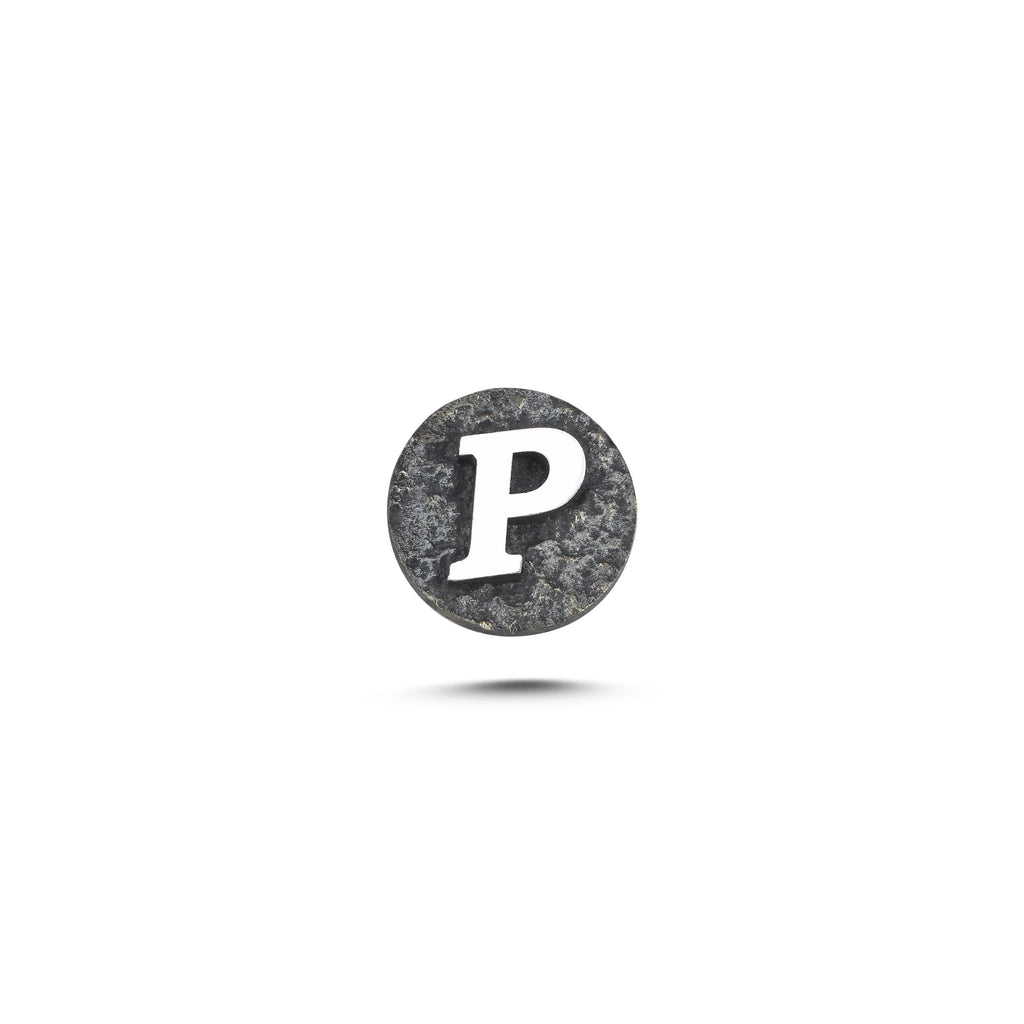 P Harfi Manyetik Charm - Dark Silver