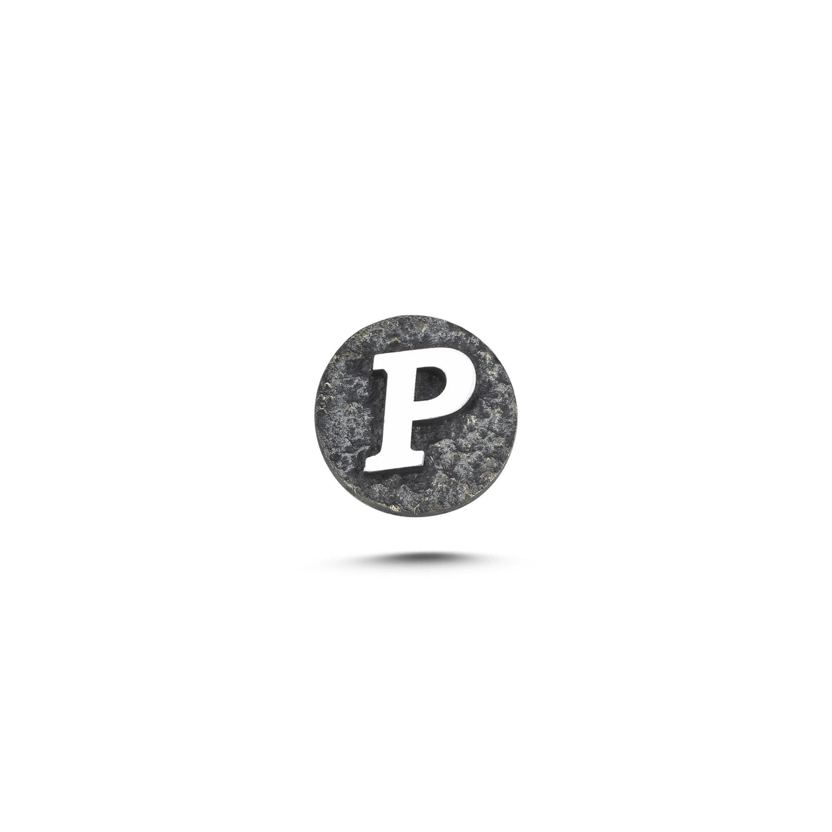 P Harfi Manyetik Charm - Dark Silver