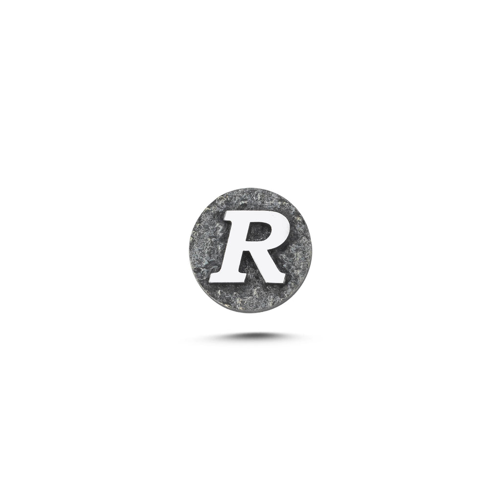 R Harfi Manyetik Charm - Dark Silver