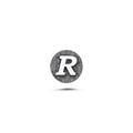 R Harfi Manyetik Charm - Dark Silver