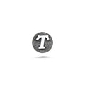 T Harfi Manyetik Charm - Dark Silver