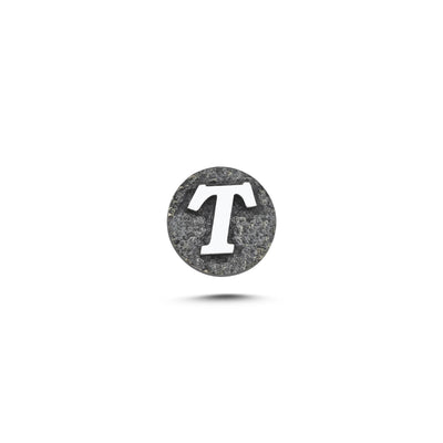 T Letter Magnetic Charm - Dark Silver