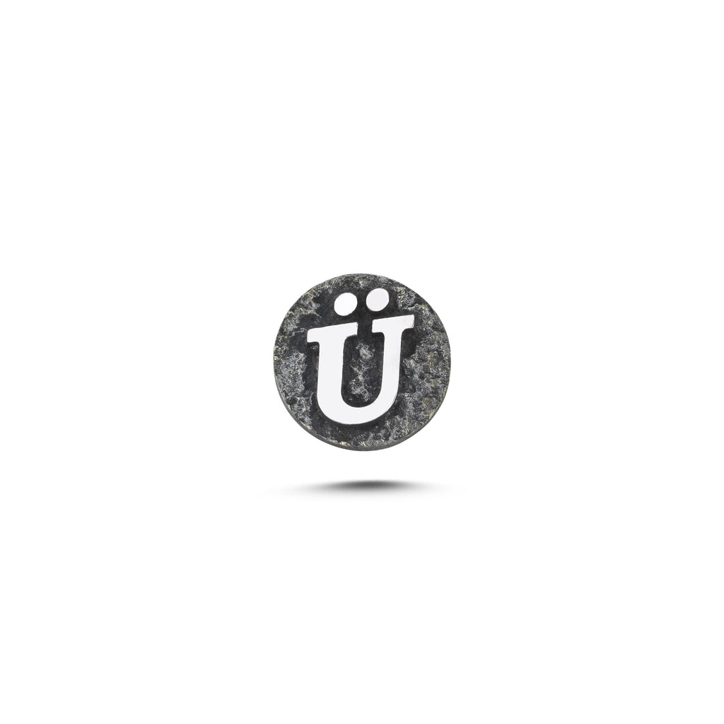 Ü Harfi Manyetik Charm - Dark Silver