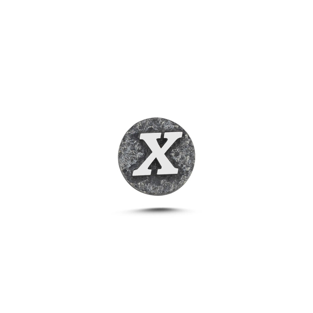 X Harfi Manyetik Charm - Dark Silver