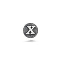 X Harfi Manyetik Charm - Dark Silver