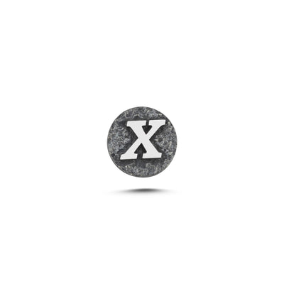 X Letter Magnetic Charm - Dark Silver