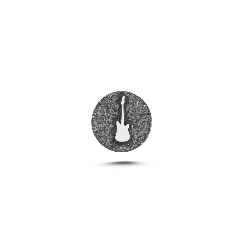 Gitar Sembolü Manyetik Charm - Dark Silver
