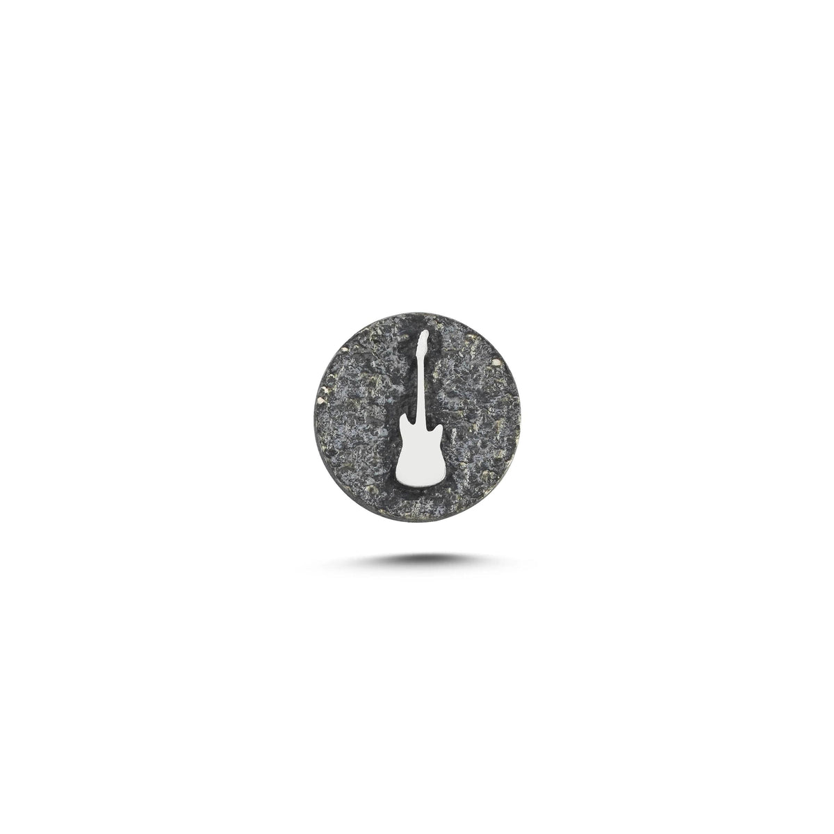 Gitar Sembolü Manyetik Charm - Dark Silver