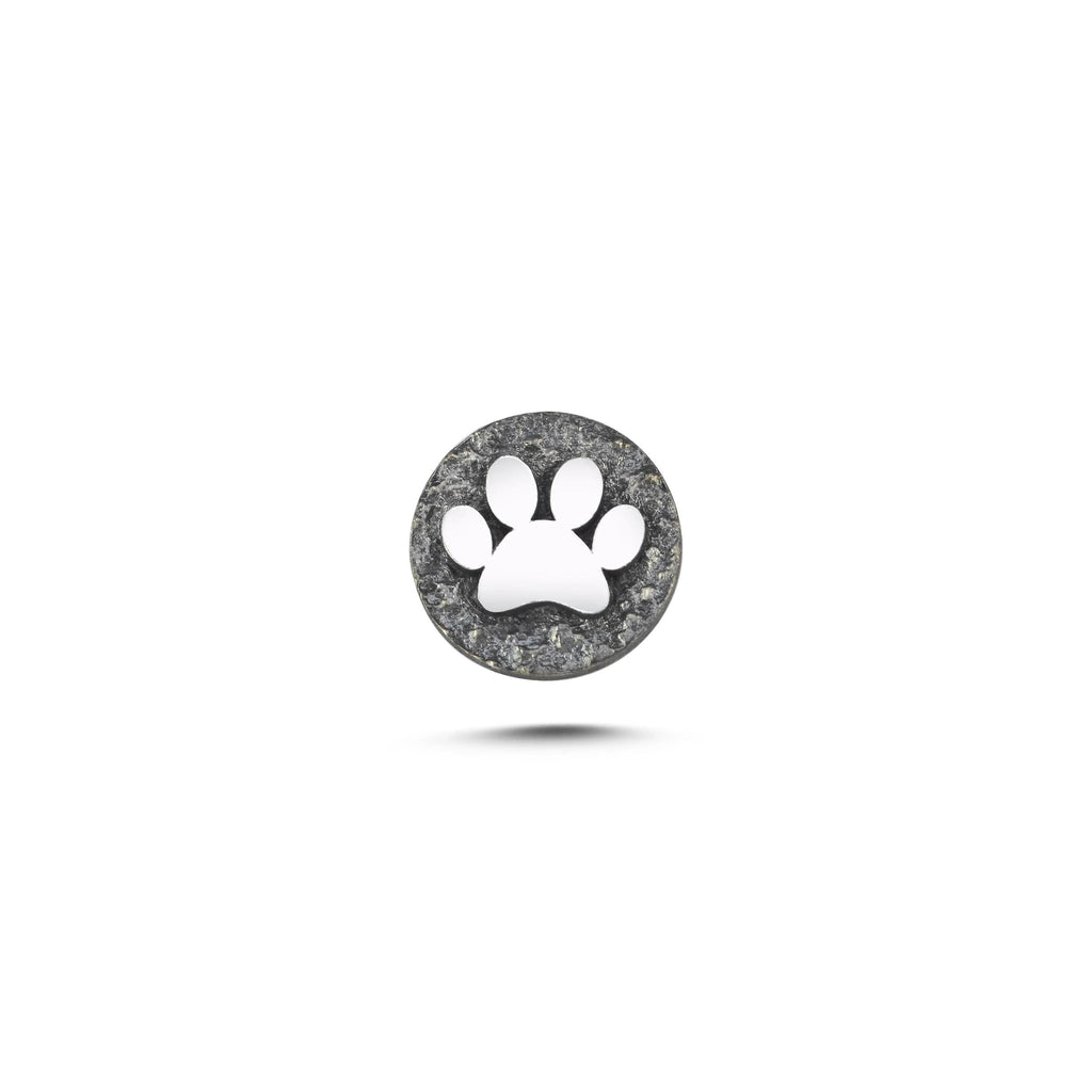 Kedi Pati Sembolü Manyetik Charm - Dark Silver