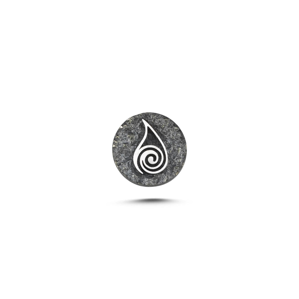 Su Elementi Sembolü Manyetik Charm - Dark Silver