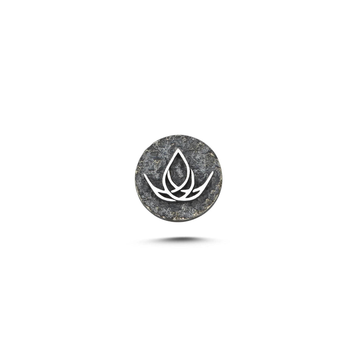 Lotus Sembolü Aura Manyetik Charm - Dark Silver