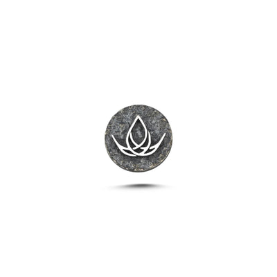 Lotus Sembolü Aura Manyetik Charm - Dark Silver