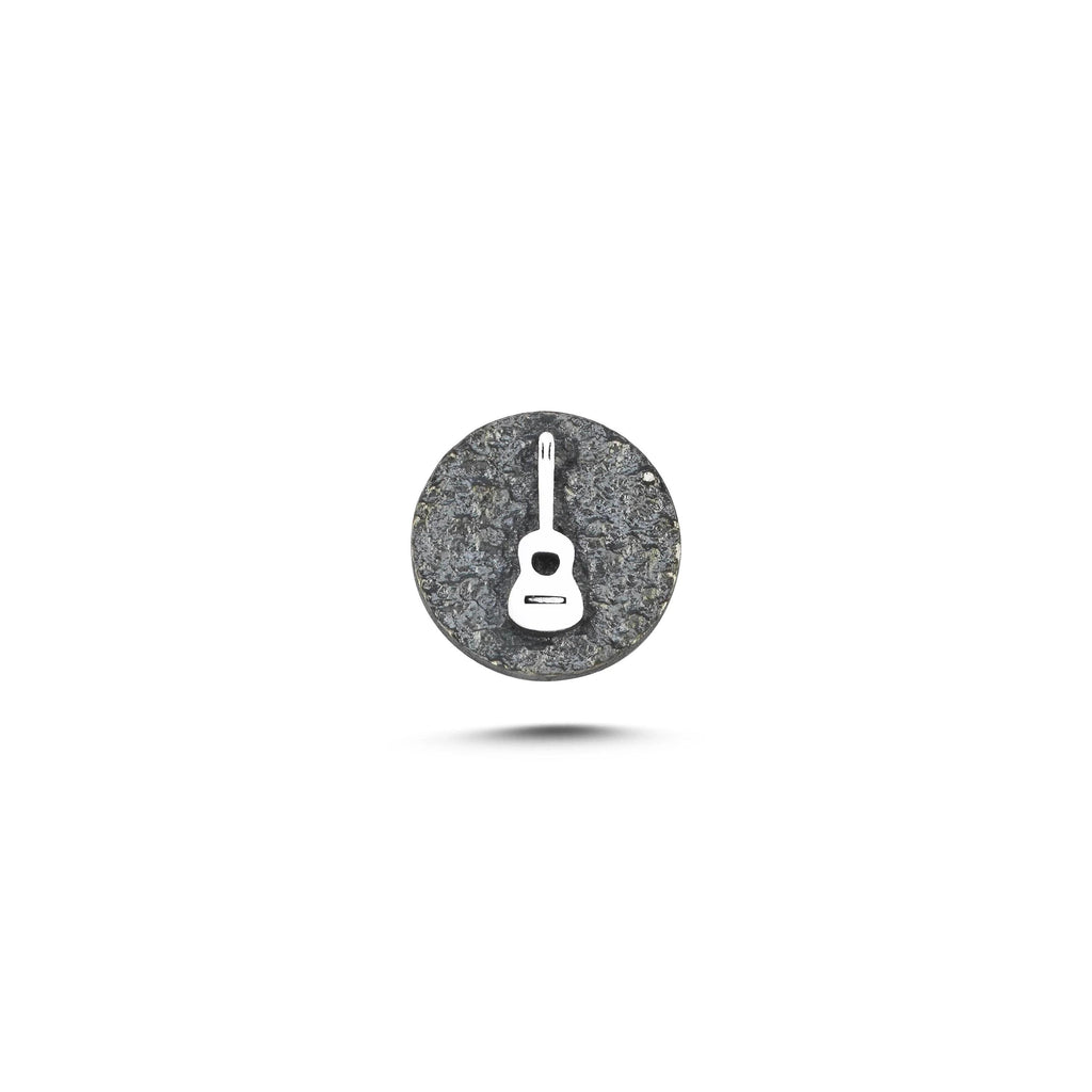 Gitar Sembolü Natural Manyetik Charm - Dark Silver