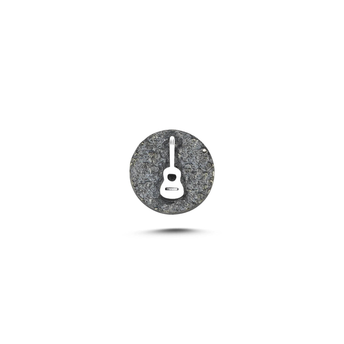 Gitar Sembolü Natural Manyetik Charm - Dark Silver