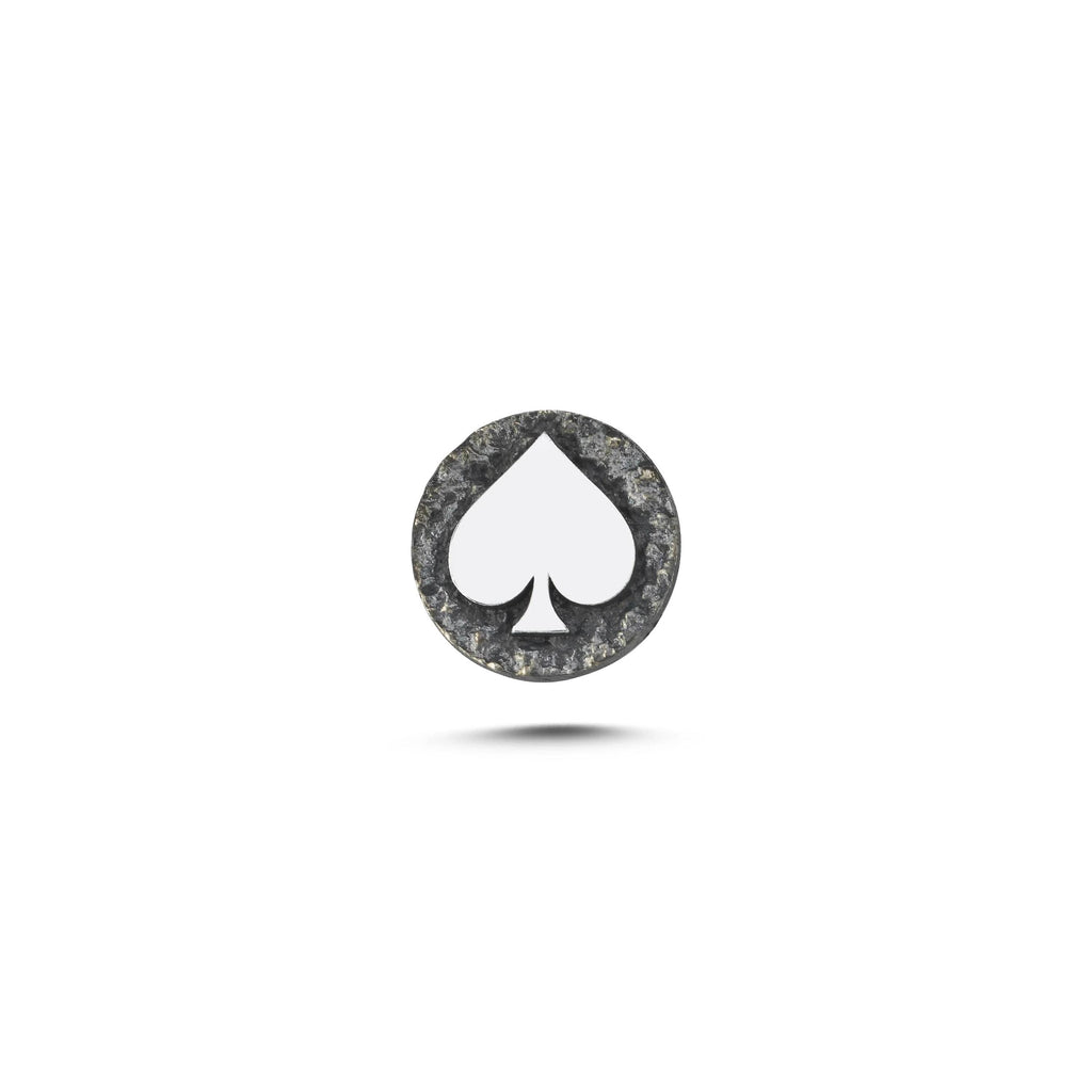 Maça Sembolü Manyetik Charm - Dark Silver