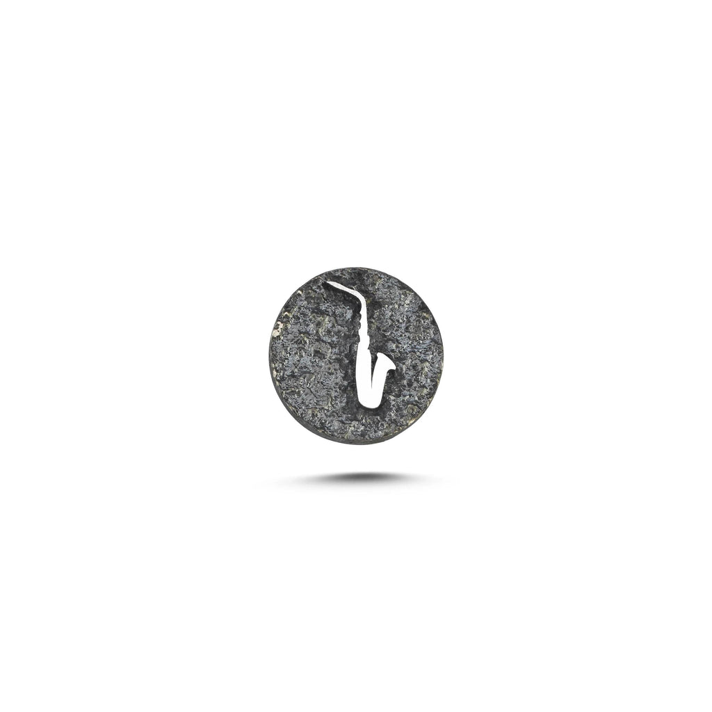 Saksafon Sembolü Manyetik Charm - Dark Silver