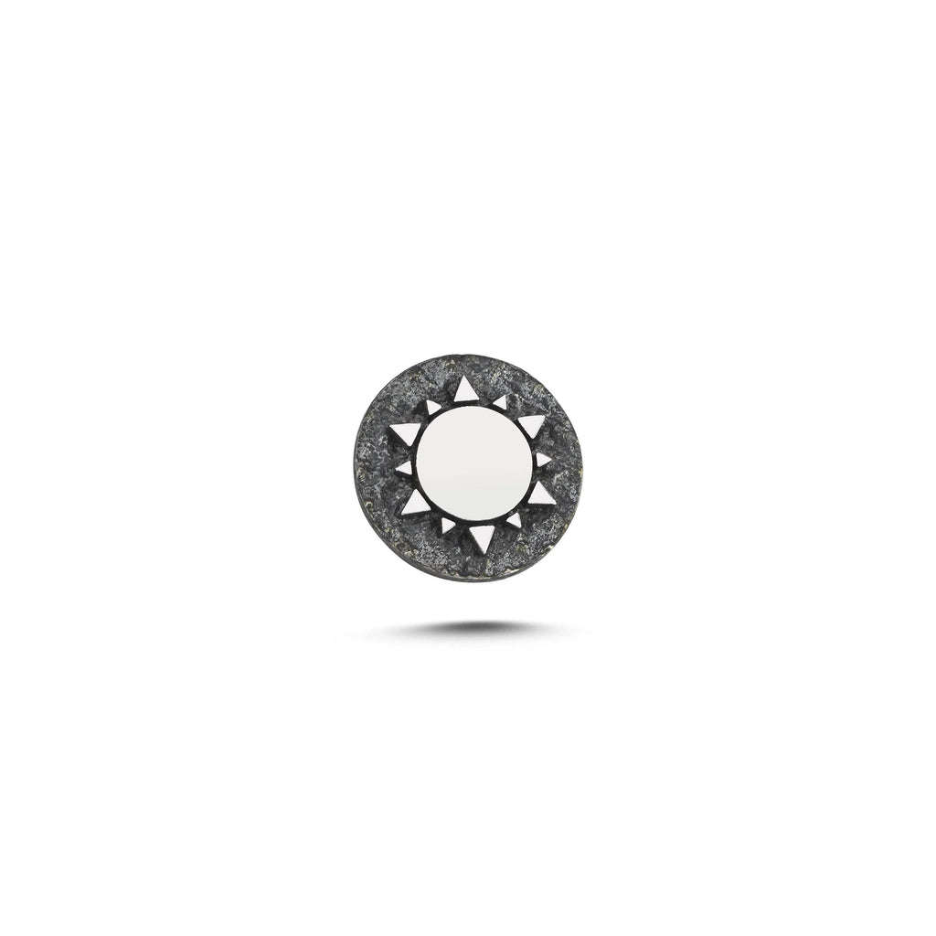 Güneş Sembolü Manyetik Charm - Dark Silver