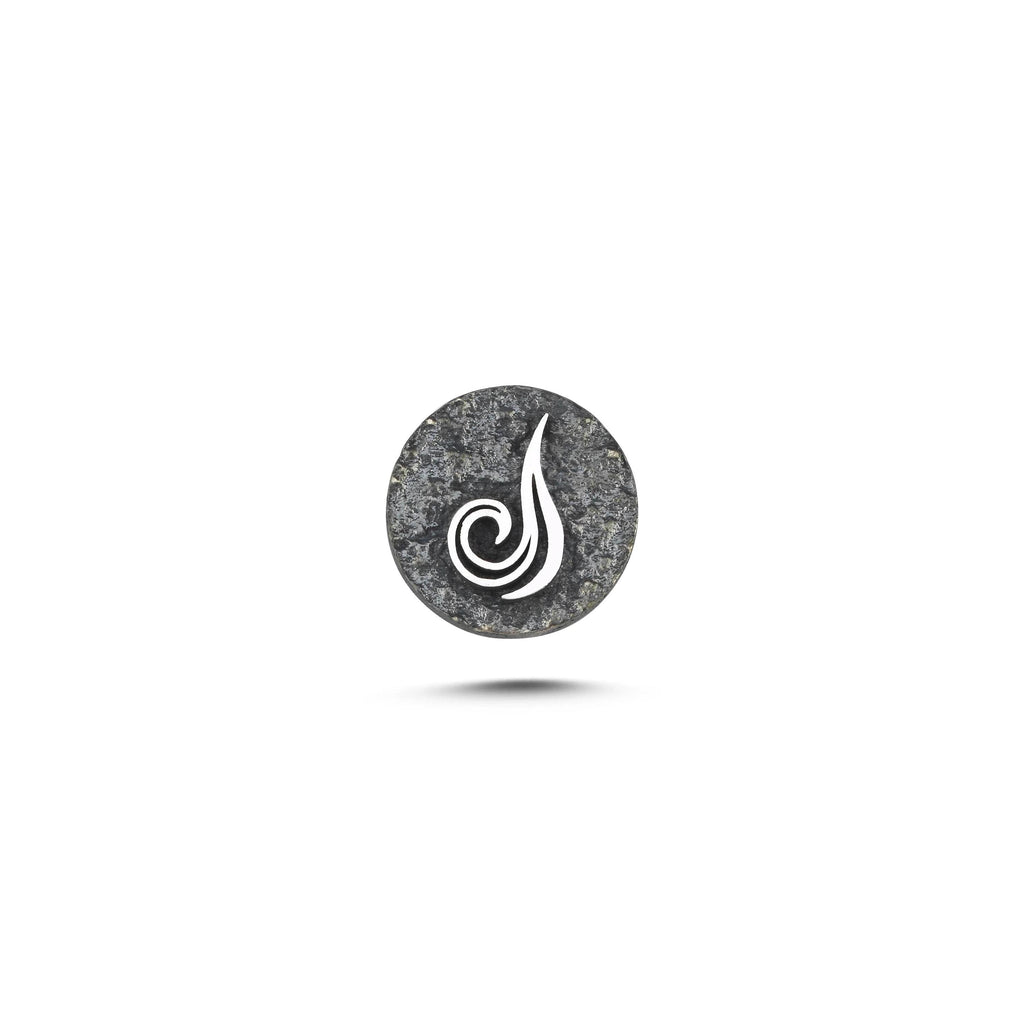 Hava Elementi Sembolü Manyetik Charm - Dark Silver