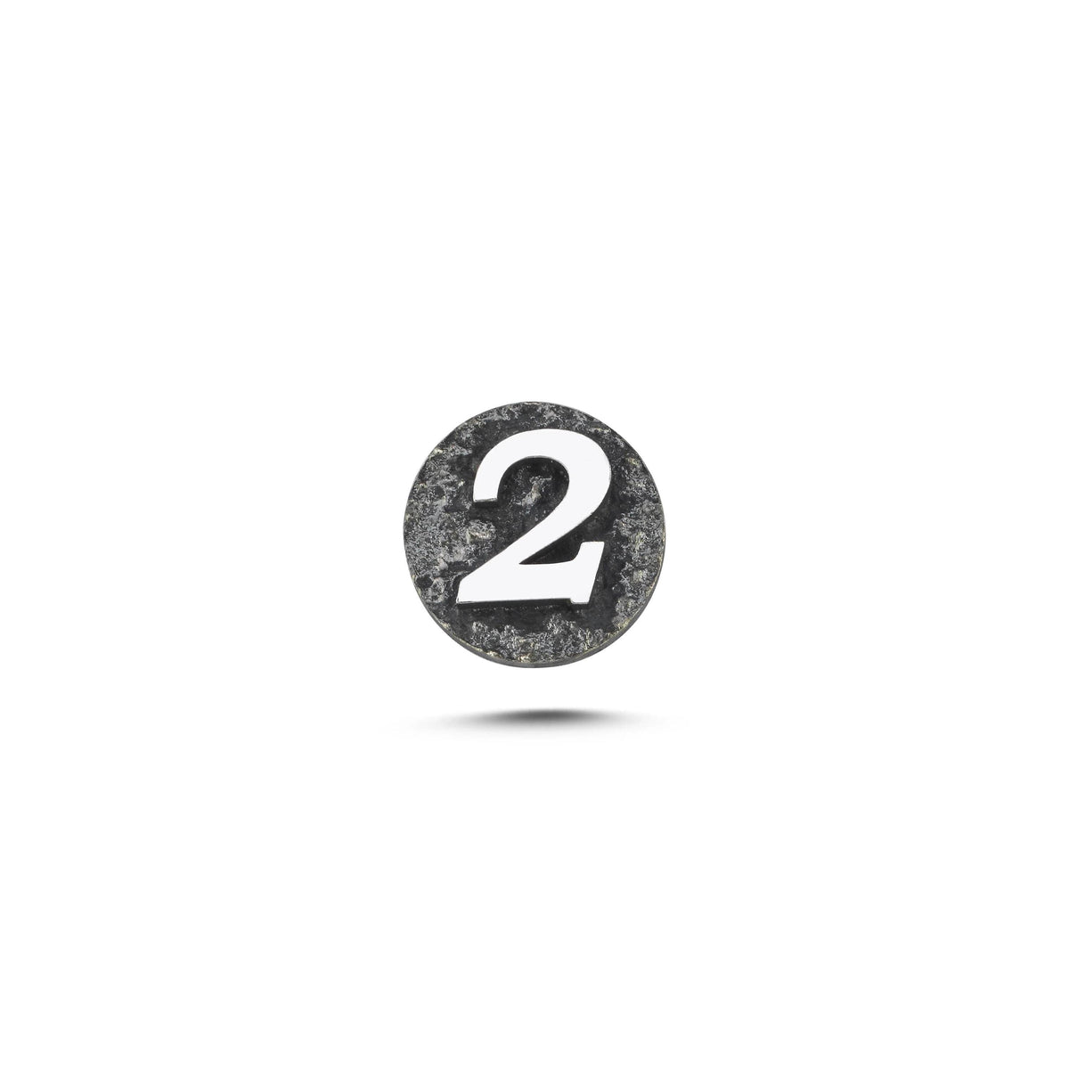 2 Rakamı Manyetik Charm - Dark Silver