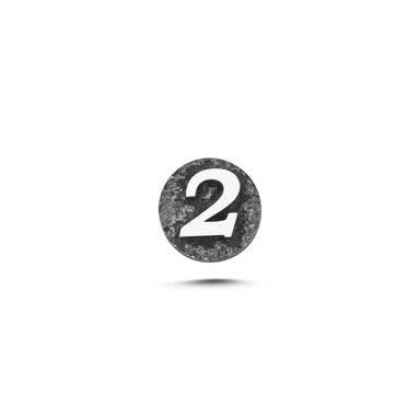 2 Rakamı Manyetik Charm - Dark Silver