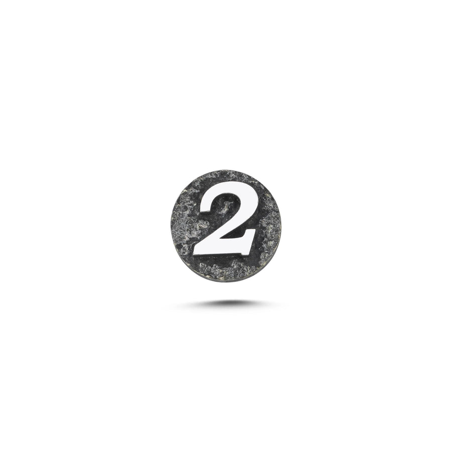 2 Rakamı Manyetik Charm - Dark Silver