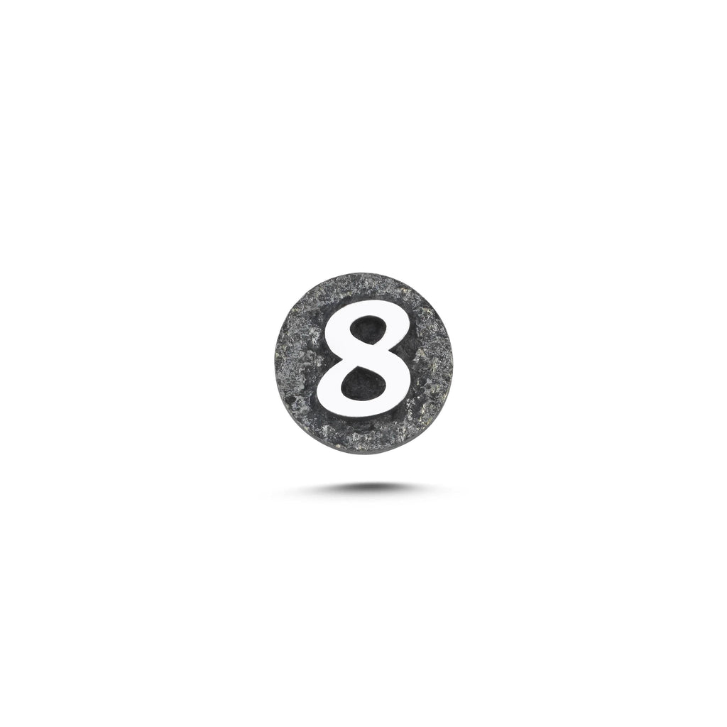 8 Rakamı Manyetik Charm - Dark Silver