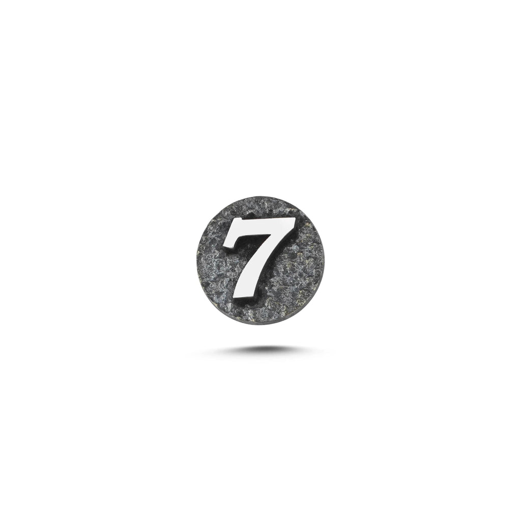 7 Rakamı Manyetik Charm - Dark Silver