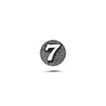 7 Rakamı Manyetik Charm - Dark Silver