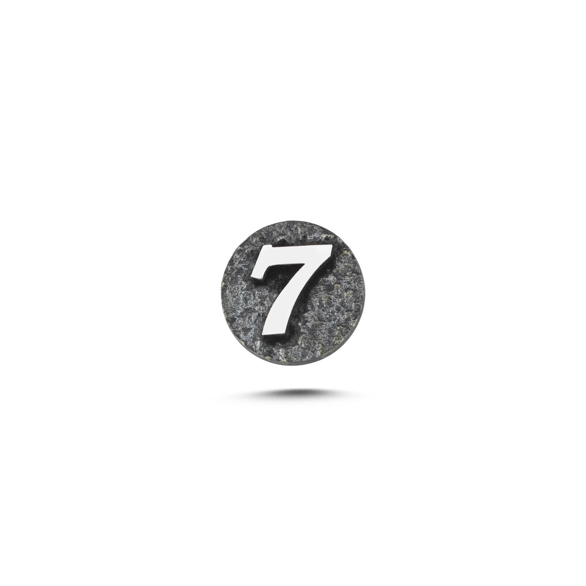 7 Rakamı Manyetik Charm - Dark Silver