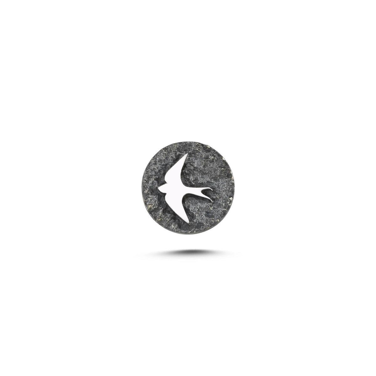 Kuş Sembolü 2 Manyetik Charm - Dark Silver