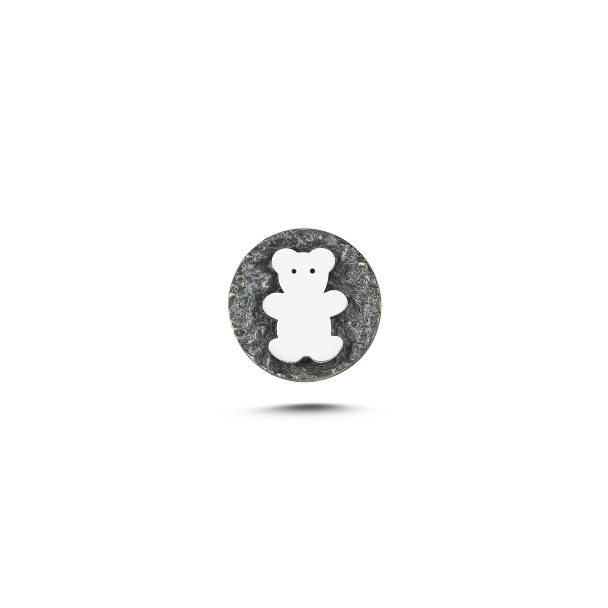 Ayı Sembolü Manyetik Charm - Dark Silver