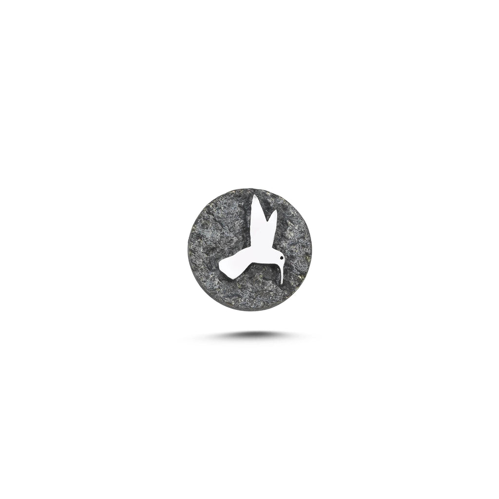 Sinek Kuşu Sembolü Manyetik Charm - Dark Silver