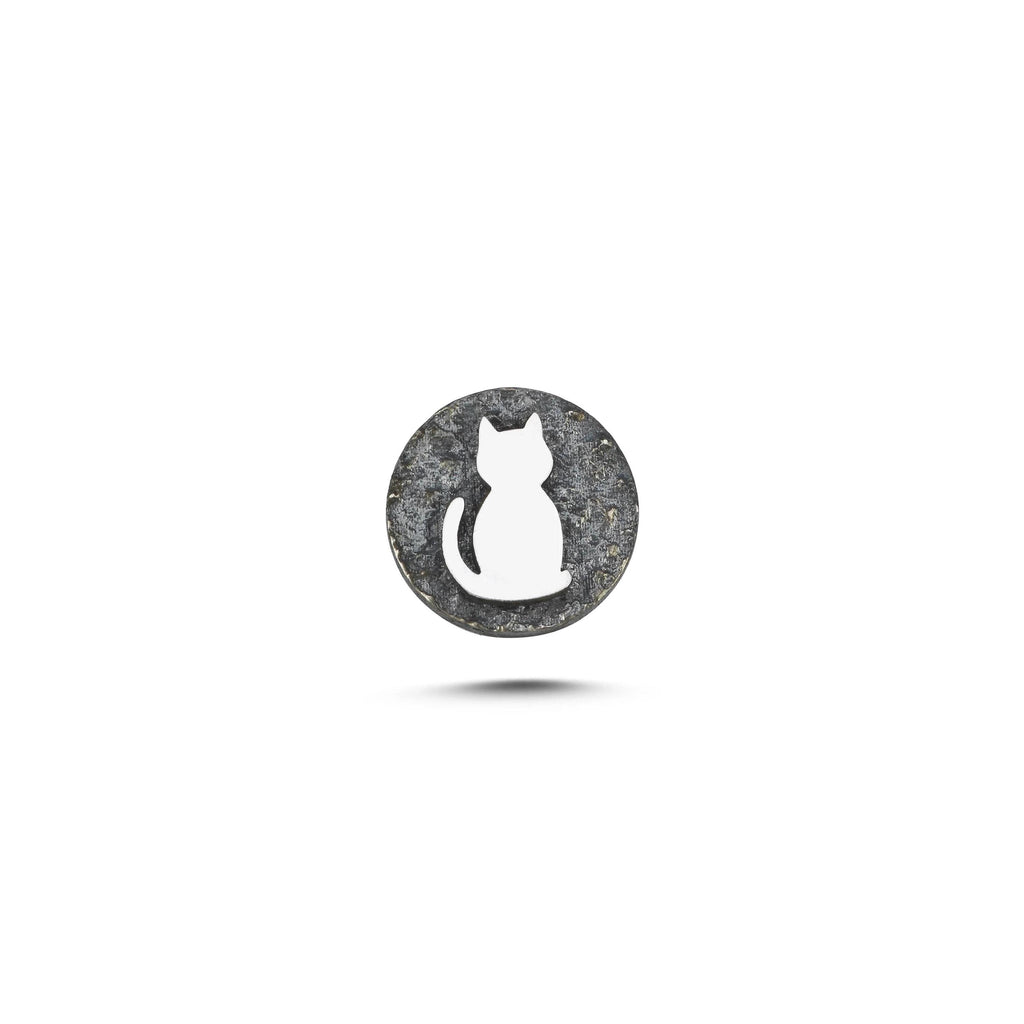 Kedi Sembolü 6 Manyetik Charm - Dark Silver