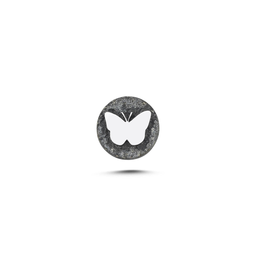 Kelebek Sembolü 2 Manyetik Charm - Dark Silver