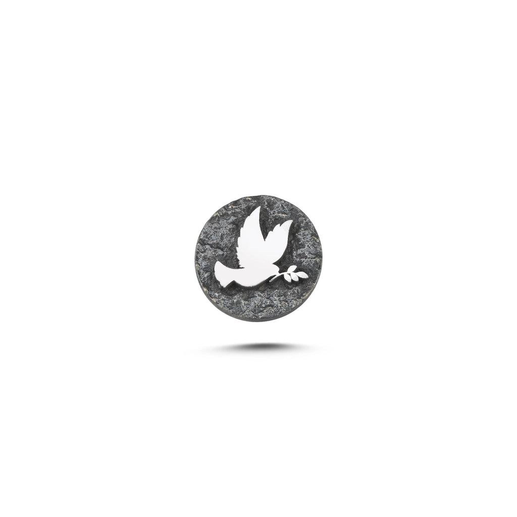 Güvercin Sembolü Manyetik Charm - Dark Silver
