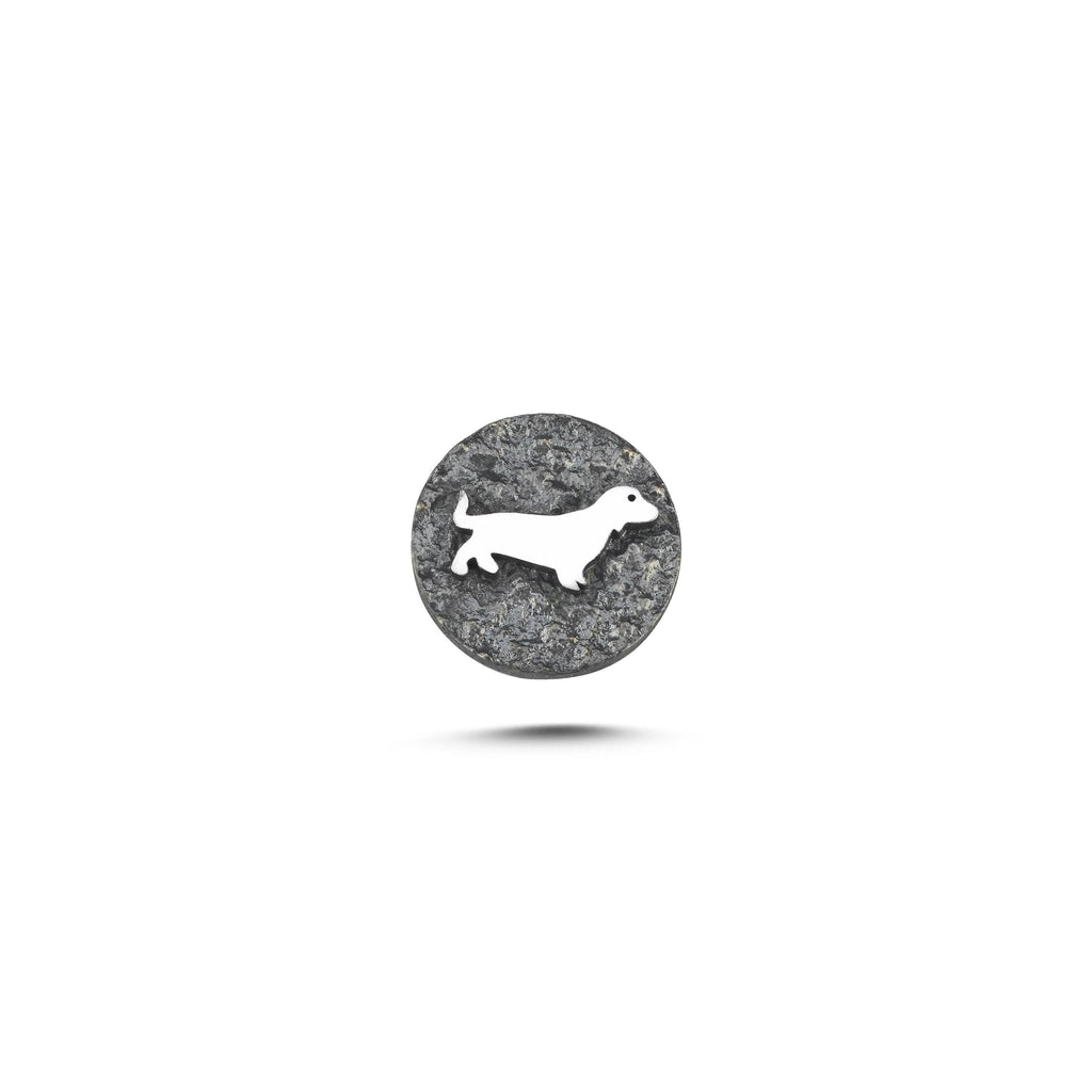 Köpek Sembolü 3 Manyetik Charm - Dark Silver