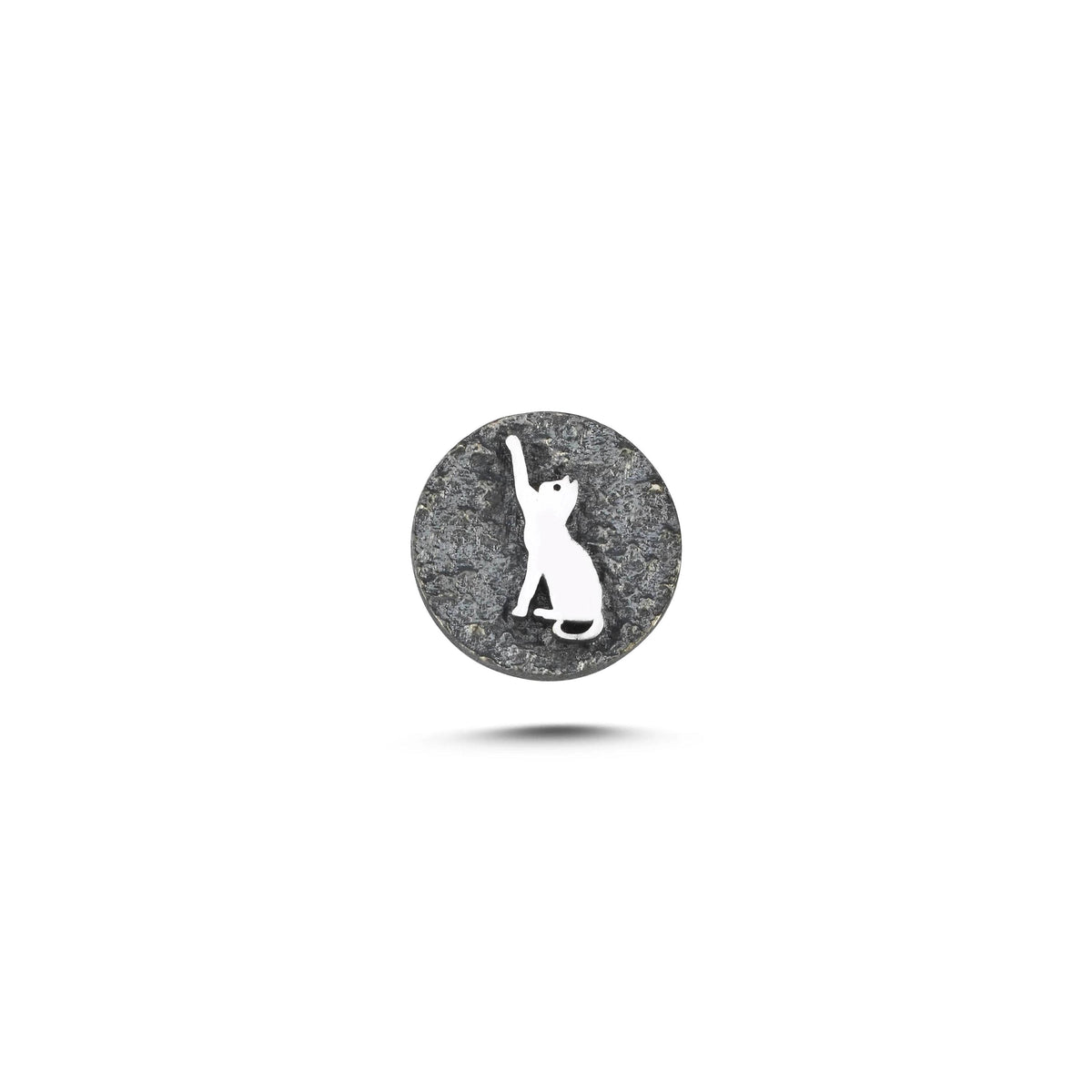 Kedi Sembolü 1 Manyetik Charm - Dark Silver