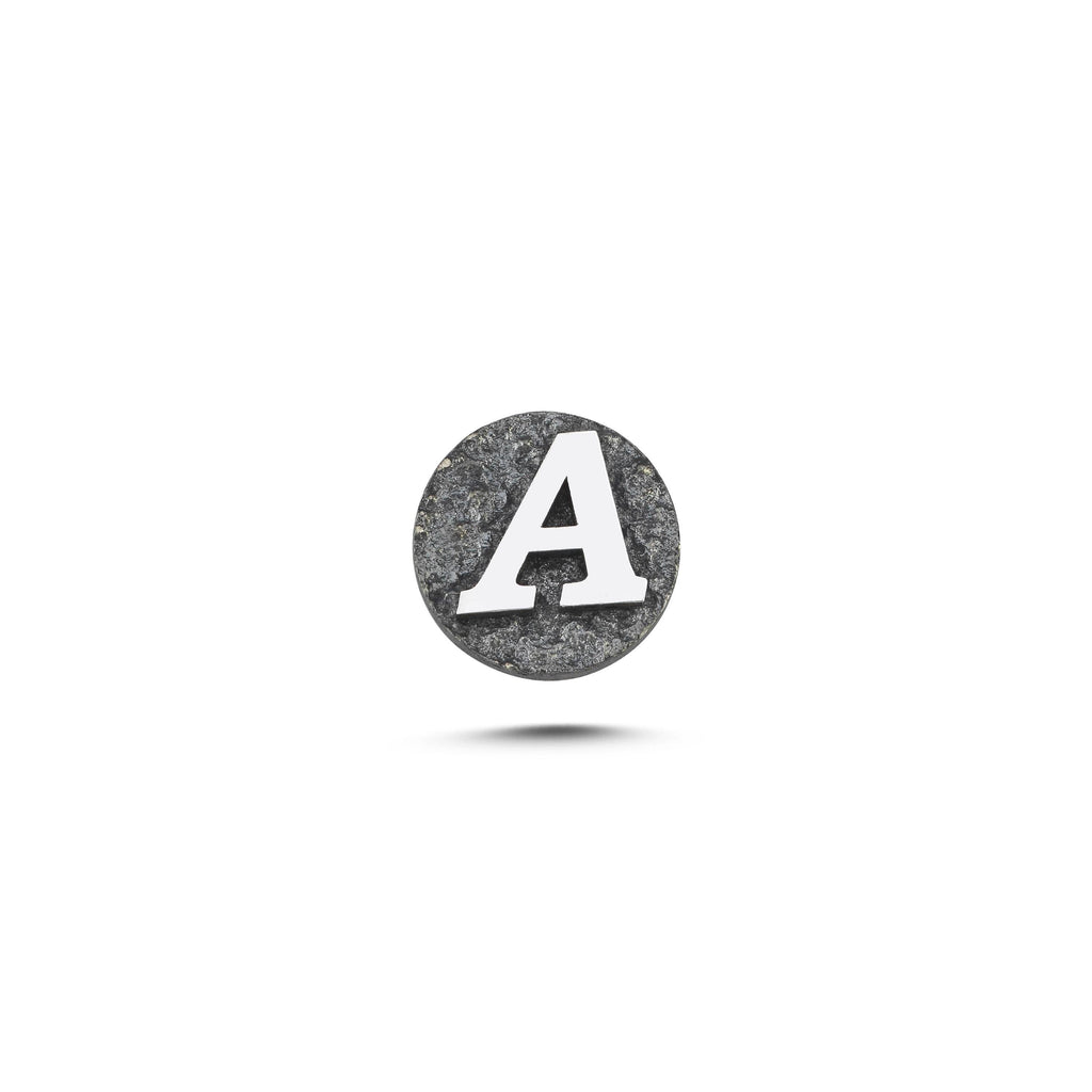 A Harfi Manyetik Charm - Dark Silver