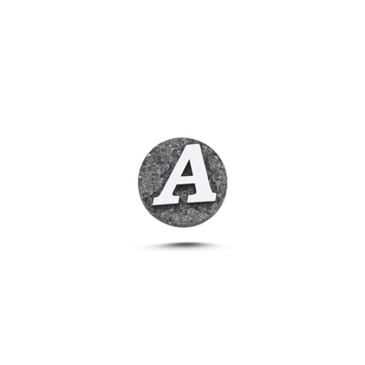 A Letter Magnetic Charm - Dark Silver