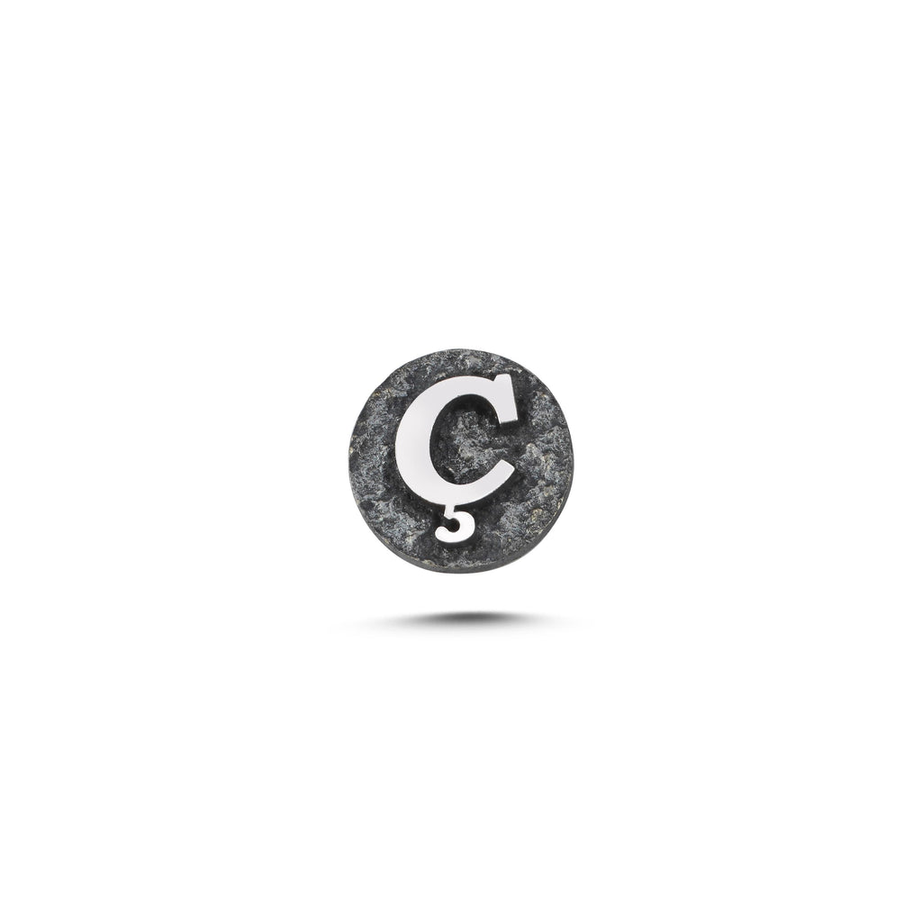 Ç Harfi Manyetik Charm - Dark Silver