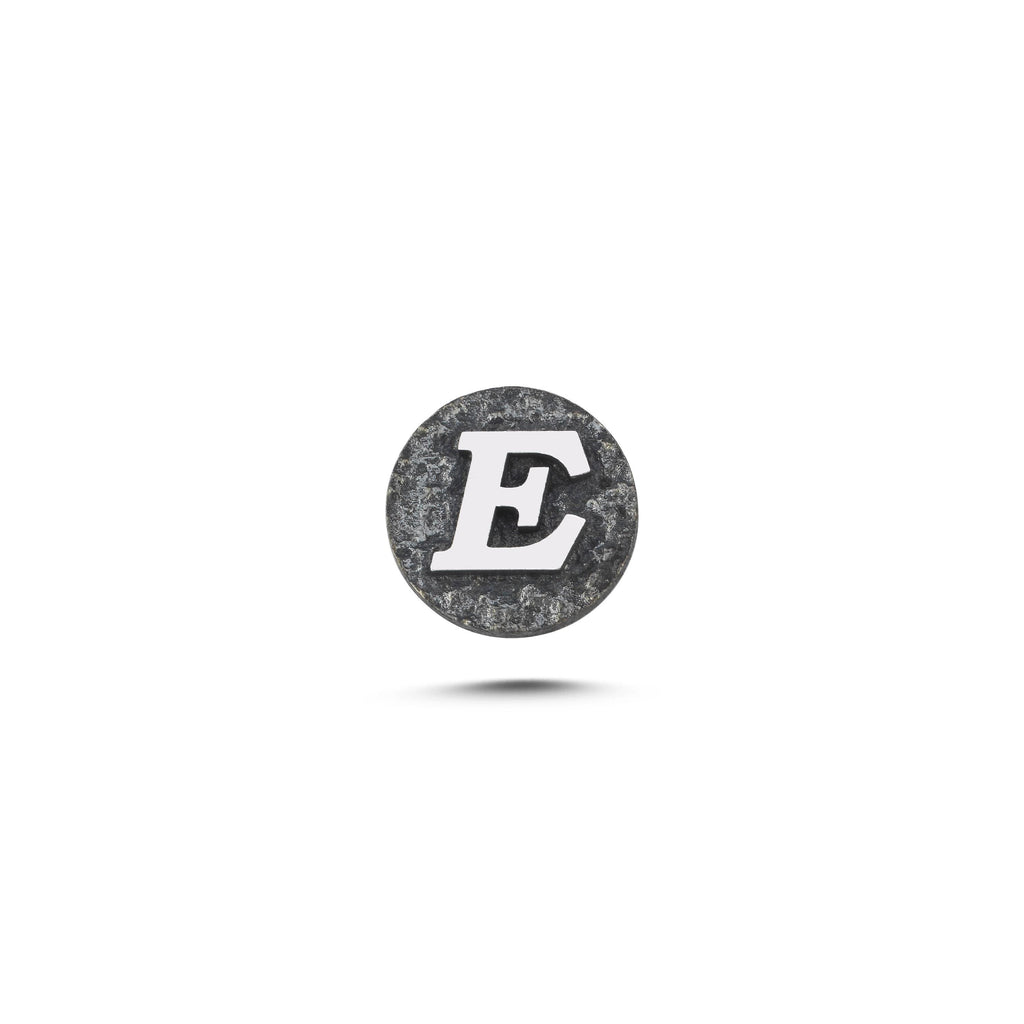 E Harfi Manyetik Charm - Dark Silver