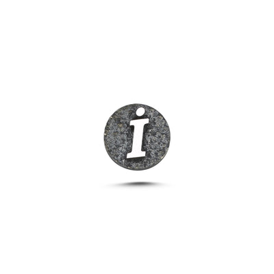 İ Letter Magnetic Charm - Dark Silver