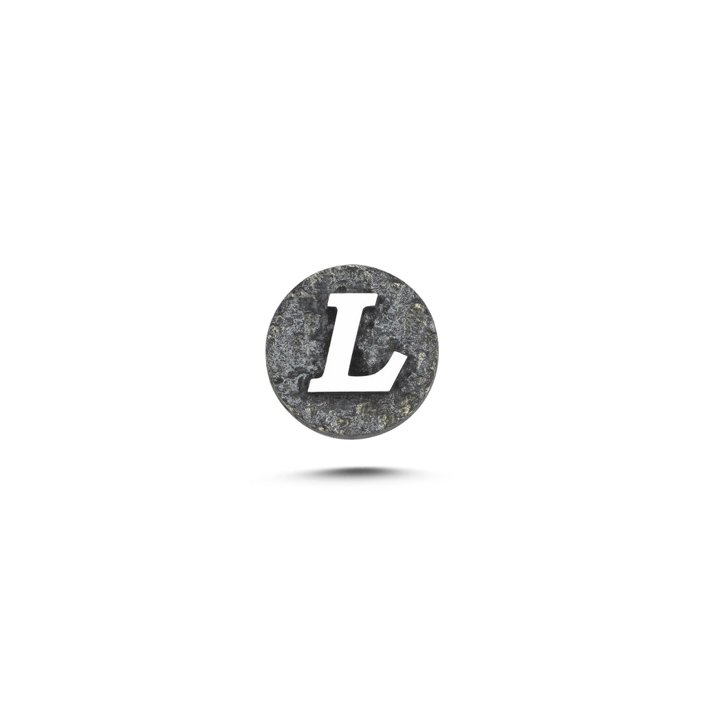 L Harfi Manyetik Charm - Dark Silver