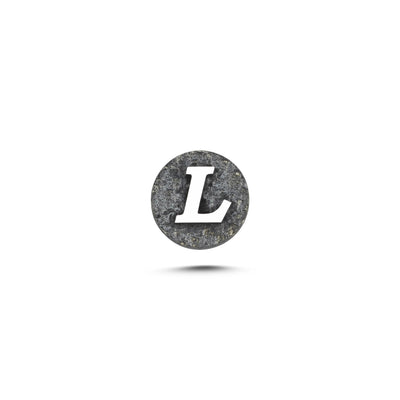 L Letter Magnetic Charm - Dark Silver