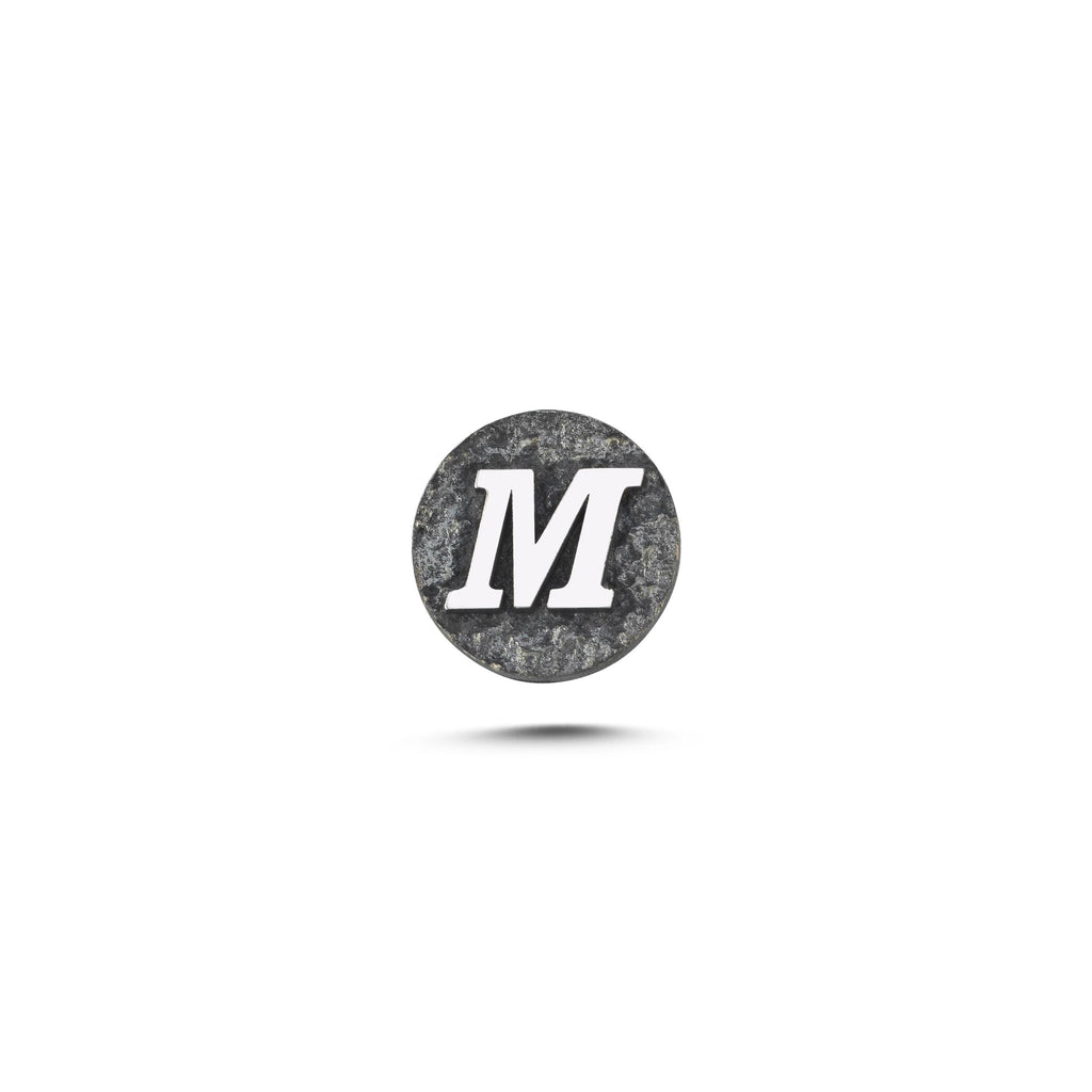 M Harfi Manyetik Charm - Dark Silver