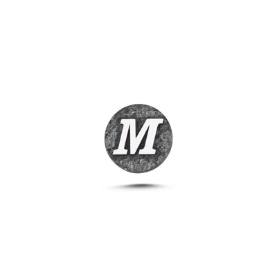 M Letter Magnetic Charm - Dark Silver