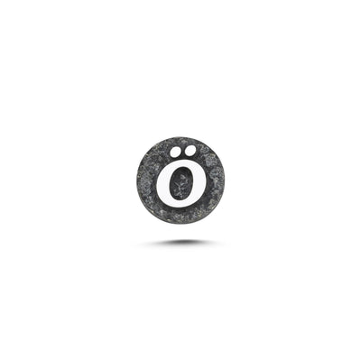 Ö Letter Magnetic Charm - Dark Silver